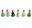 Enfeites de Natal em Vidro com Detalhes Prateados – Peças Artesanais Variadas