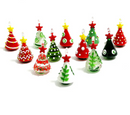 Enfeites de Natal em Vidro com Detalhes Prateados – Peças Artesanais Variadas
