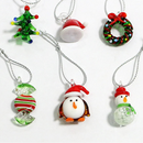 Enfeites de Natal em Vidro com Detalhes Prateados – Peças Artesanais Variadas