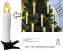 Velas LED para Árvore com Controle Remoto – Kit 10 Peças com Clip