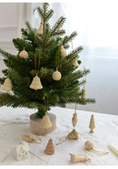 Kit 3 Enfeites de Natal em Madeira – Estilo Natural Elegante