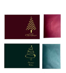 Kit 5 Cartões de Natal com Hot Stamping – Clássico Elegante