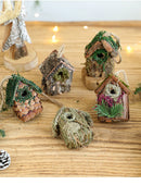 Casinha Decorativa de Natal em Madeira – Estilo Natural Europeu
