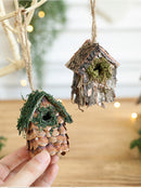 Casinha Decorativa de Natal em Madeira – Estilo Natural Europeu
