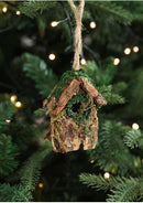 Casinha Decorativa de Natal em Madeira – Estilo Natural Europeu