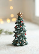 Mini Árvore de Natal Decorativa em Resina – Cenário Elegante