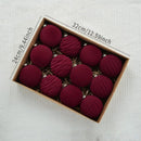 12pcs 8cm Wine Red Christmas Ball Ornaments Christmas Tree Pendant 2025 Xmas Party Decoration 2026 New Year Home Decor