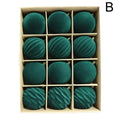 Kit 12 Bolas de Natal Aveludadas – Toque Sofisticado