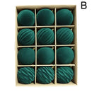 Kit 12 Bolas de Natal Aveludadas – Toque Sofisticado