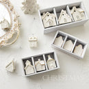 Kit Vilarejo de Natal em Cerâmica com Luz – 3 Casas Decorativas