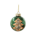Bola de Natal Verde com Brilho Sutil – Vidro Decorativo