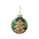Bola de Natal Verde com Brilho Sutil – Vidro Decorativo