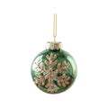 Bola de Natal Verde com Brilho Sutil – Vidro Decorativo