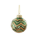 Bola de Natal Verde com Brilho Sutil – Vidro Decorativo