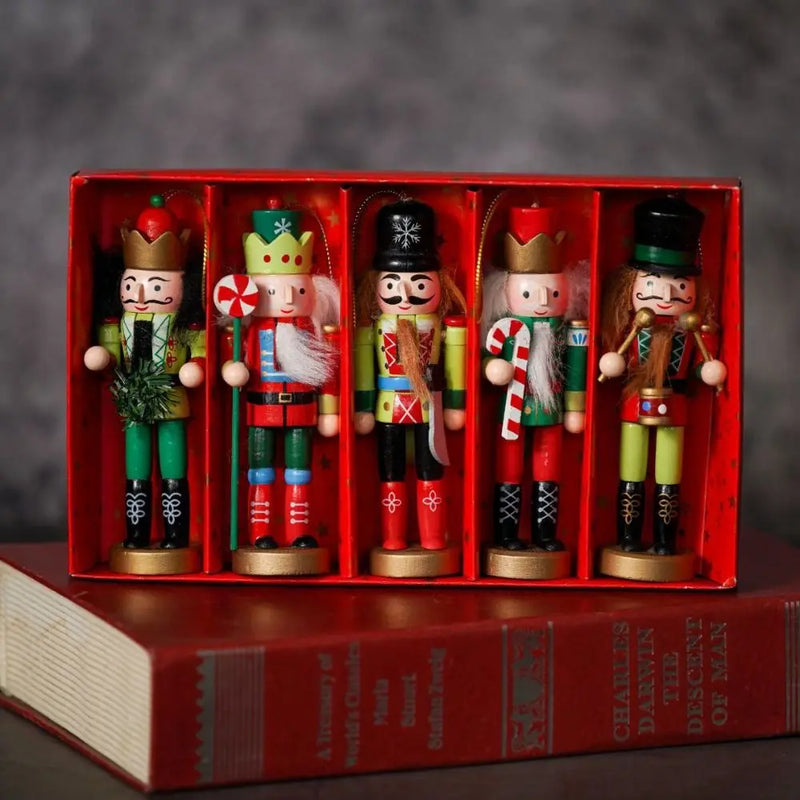 Kit Soldados Quebra-Nozes – 5 Miniaturas Decorativas (13cm)