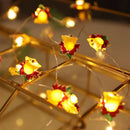 Cordão de Luz Decorativo com Figuras Natalinas – 2m (LED a Pilha)