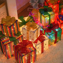 Kit 3 Caixas de Presente Iluminadas – Decoração Cenográfica de Natal