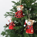 Kit 3 Ursos de Natal em Palha – Estilo Artesanal Europeu