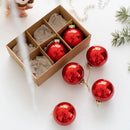 Kit 6 Bolas de Natal em Vidro Pintado – Curadoria Elegante