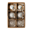 Kit 6 Bolas de Natal em Vidro Pintado – Curadoria Elegante