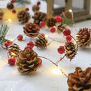 Cordão de Luz com Pinhas – Iluminação Decorativa Natalina