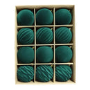 Kit 12 Bolas de Natal Aveludadas – Toque Sofisticado