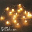 Cordão de Luz Decorativo com Figuras Natalinas – 2m (LED a Pilha)