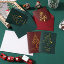 Kit 5 Cartões de Natal com Hot Stamping – Clássico Elegante