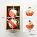 Kit 2 Bolas de Natal em Vidro Pintado – Elegância Atemporal