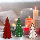Kit 3 Árvores de Natal em Madeira – Decoração de Mesa
