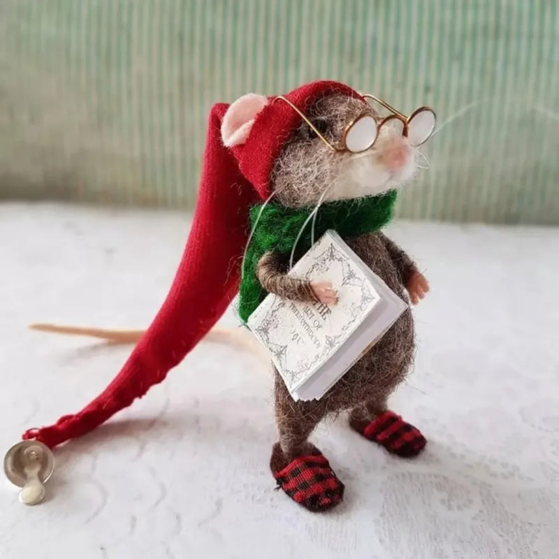 Ratinho de Natal em Feltro – Peça Artesanal Decorativa