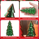 Kit 3 Árvores de Natal em Madeira – Decoração de Mesa