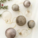 Kit 6 Bolas de Natal em Vidro Pintado – Curadoria Elegante