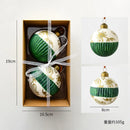 Kit 2 Bolas de Natal em Vidro Pintado – Elegância Atemporal