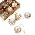 Kit 6 Bolas de Natal em Vidro Pintado – Curadoria Elegante