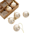 Kit 6 Bolas de Natal em Vidro Pintado – Curadoria Elegante