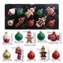 Kit 10 Mini Enfeites de Natal em Vidro Vintage – Detalhes Clássicos Pintados