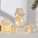 Mini Vilarejo de Natal em Cerâmica com Luz – Vilarejo Iluminado