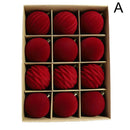 Kit 12 Bolas de Natal Aveludadas – Toque Sofisticado