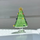 Mini Árvore de Natal em Vidro Artesanal – Peça Colecionável