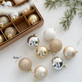 Kit 25 Bolas de Natal em Vidro –  Rosa, Vermelho e Dourado