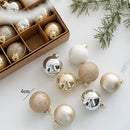 Kit 25 Bolas de Natal em Vidro –  Rosa, Vermelho e Dourado