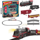 Trem de Natal Decorativo com Trilhos – Modelo Clássico em Movimento
