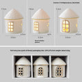 Kit Vilarejo de Natal em Cerâmica com Luz – 3 Casas Decorativas