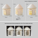 Kit Vilarejo de Natal em Cerâmica com Luz – 3 Casas Decorativas