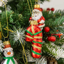 Kit 10 Mini Enfeites de Natal em Vidro Vintage – Detalhes Clássicos Pintados