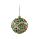 Bola de Natal Verde com Brilho Sutil – Vidro Decorativo