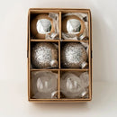 Kit 6 Bolas de Natal em Vidro Pintado – Curadoria Elegante