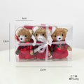 Kit 3 Ursos de Natal em Palha – Estilo Artesanal Europeu