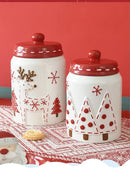 Pote de Natal em Cerâmica (Cookie Jar Hermético)